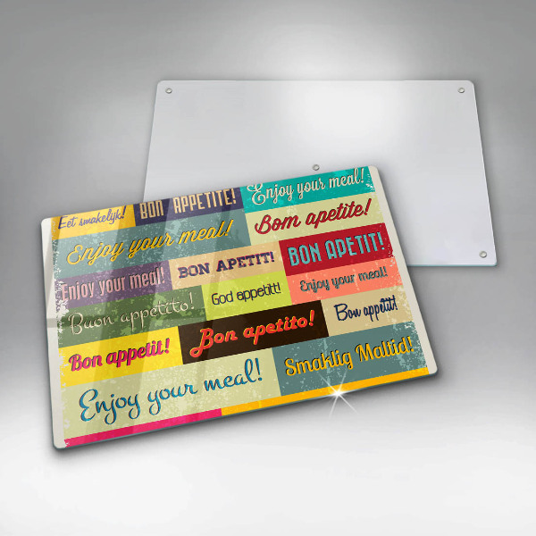 Tábua corte Bon appetit legendas idiomas