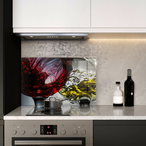 Tábua de cortar de vidro Taças de vinho