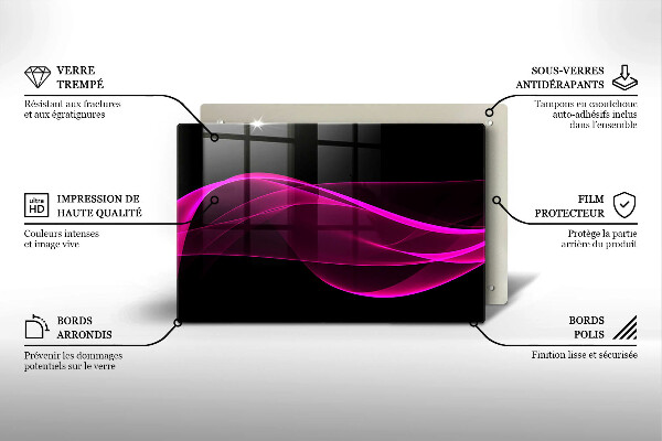 Tábua corte Abstração rosa