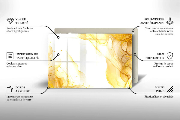 Tábua para corte Abstração dourada
