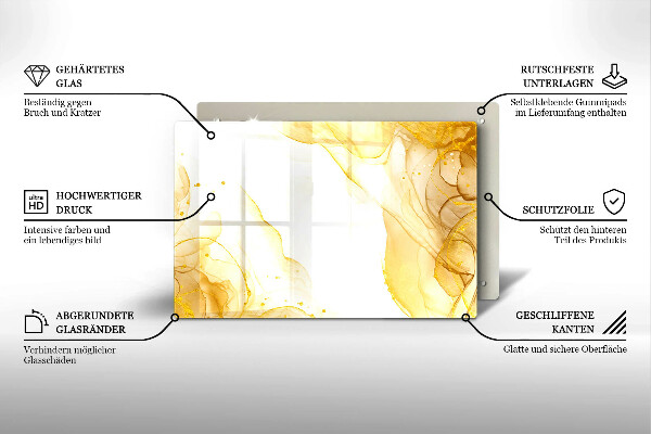 Tábua para corte Abstração dourada