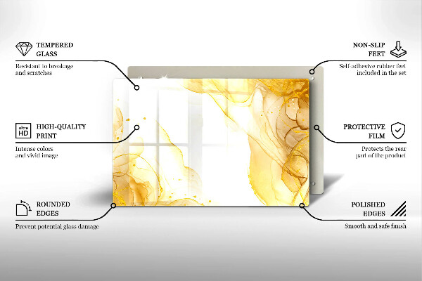Tábua para corte Abstração dourada
