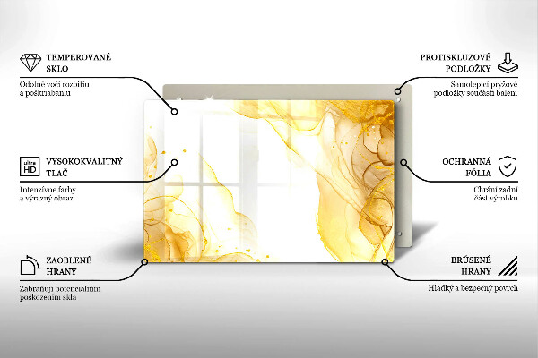 Tábua para corte Abstração dourada