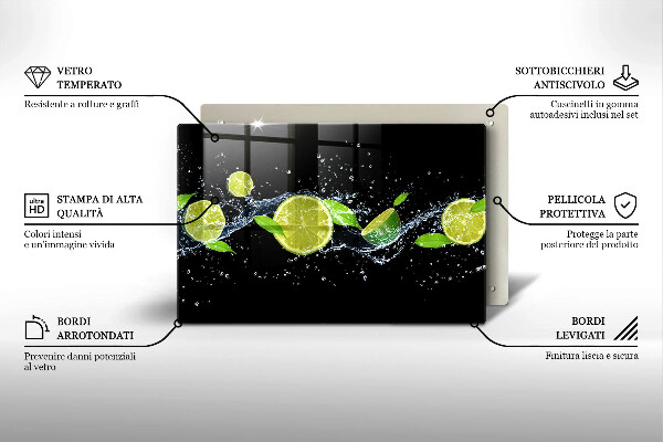 Tábua corte Água de limão e hortelã