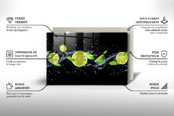 Tábua corte Água de limão e hortelã