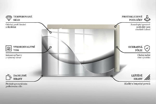 Tábua de cortar alimentos Design de linhas abstratas