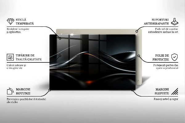 Tábua para cozinha Design 3D abstrato