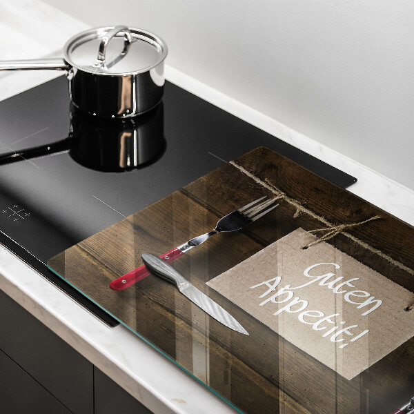 Tábua corte Sinal Guten Appetit nas placas