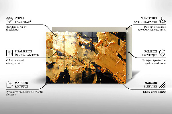 Tábua de vidro Textura de tinta elegante