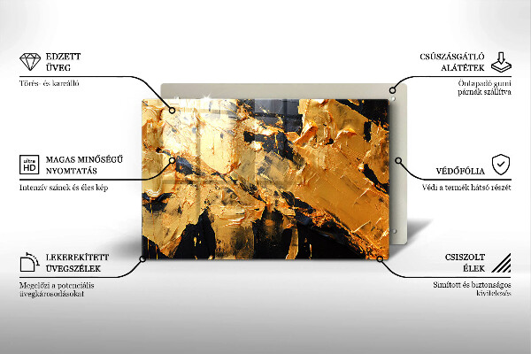 Tábua de vidro Textura de tinta elegante