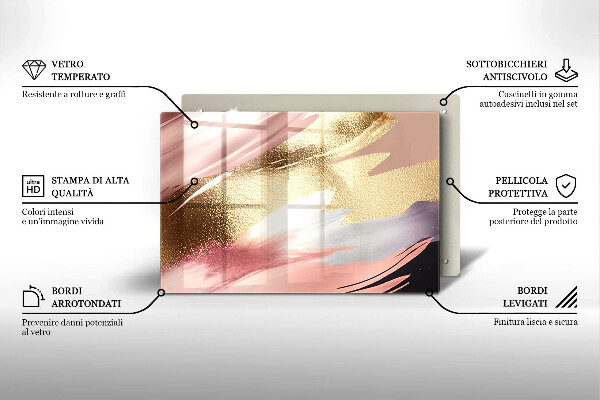 Tábua de cortar alimentos Manchas pastel