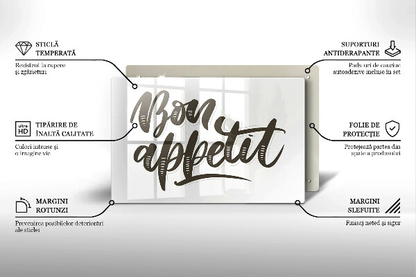 Tábua para cozinha A inscrição Bon Appetit