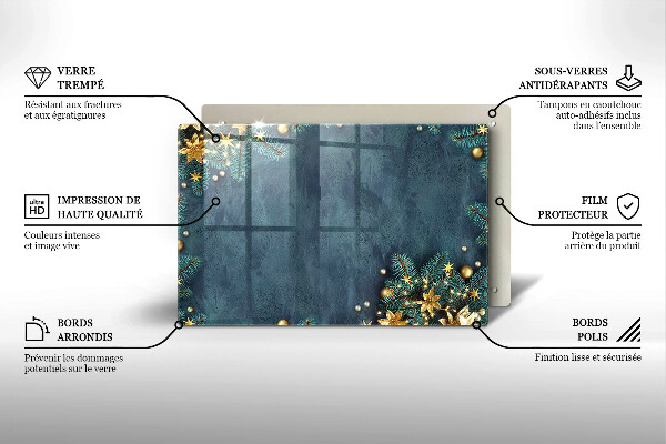 Tábua para corte decorações de Natal