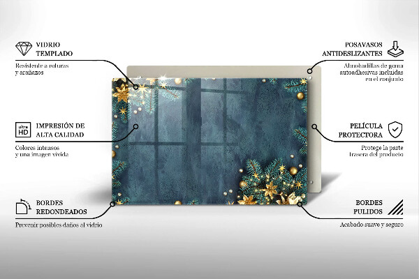 Tábua para corte decorações de Natal