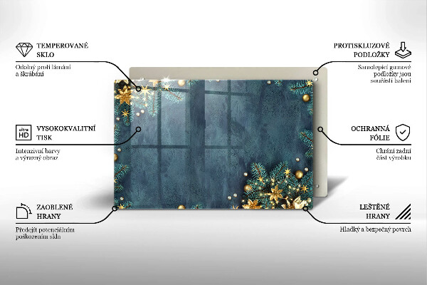 Tábua para corte decorações de Natal