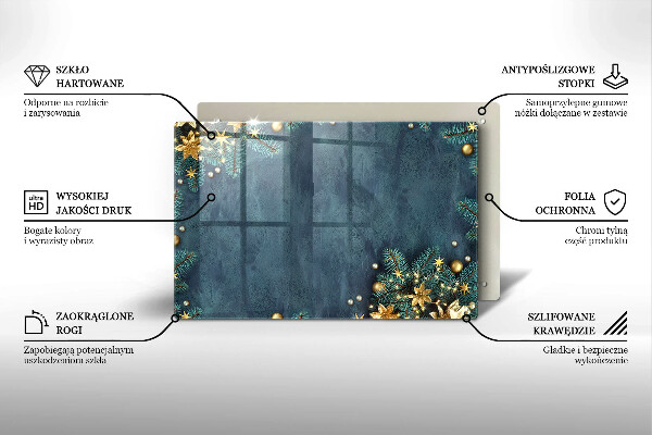 Tábua para corte decorações de Natal