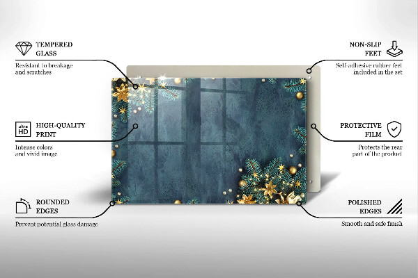 Tábua para corte decorações de Natal