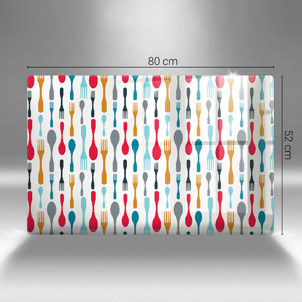 Tábua de vidro Ilustração de uma colher