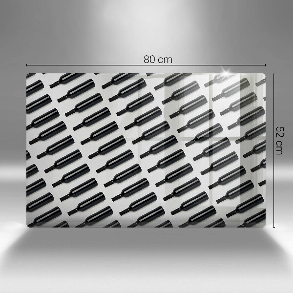 Tábua de corte Garrafas de vinho preto