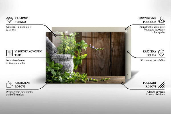 Tábua corte Ervas verdes