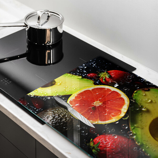 Tábua de vidro Frutas e vegetais