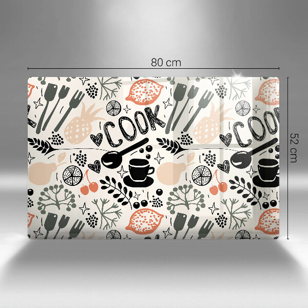 Tábua cozinha Motivo de cozinha de desenho animado