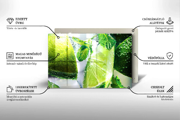 Tábua para cozinha Água com limão e gelo