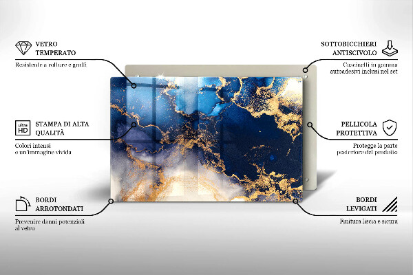 Tábua para corte Abstração de mármore
