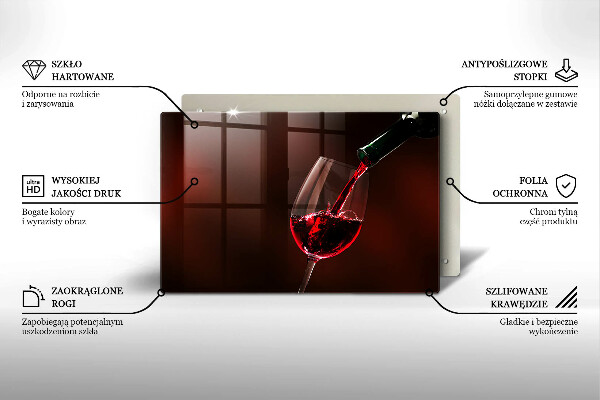 Tábua de cortar Um copo de vinho