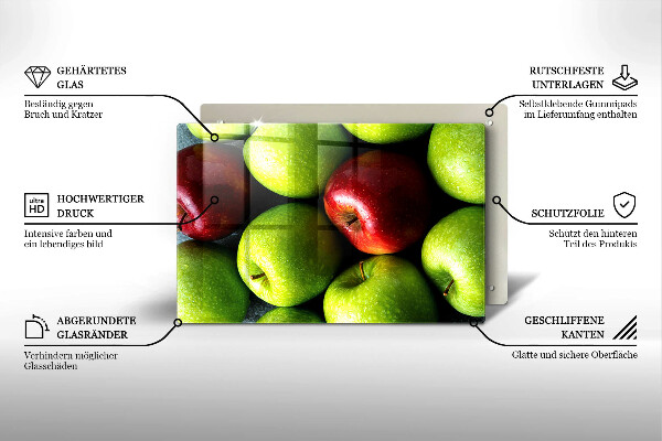 Tábua de cortar alimentos Maçãs suculentas