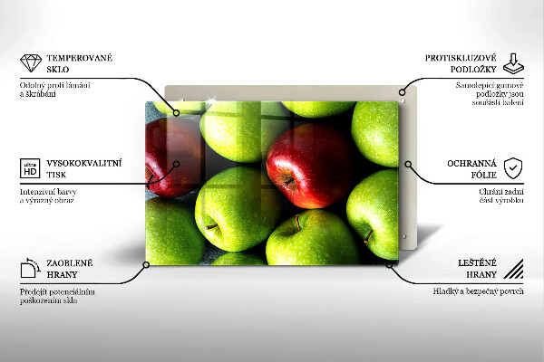 Tábua de cortar alimentos Maçãs suculentas