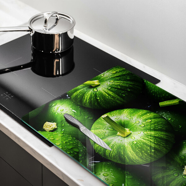 Tábua de corte de vidro Abóboras verdes
