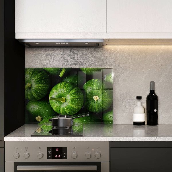 Tábua de corte de vidro Abóboras verdes