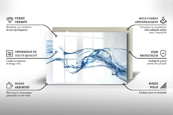 Tábua para corte Água cristalina