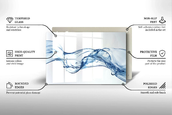 Tábua para corte Água cristalina