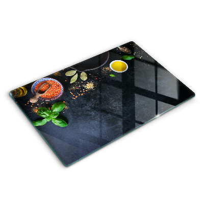 Tábua de corte de vidro Tigelas de especiarias