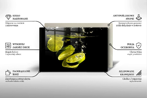 Tábua de cortar Limões na água
