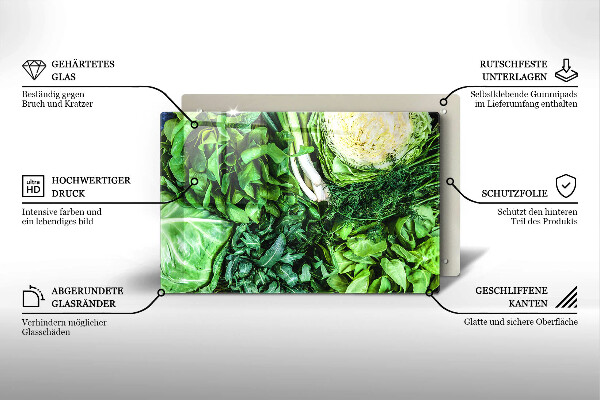 Tábua cozinha Vegetais verdes