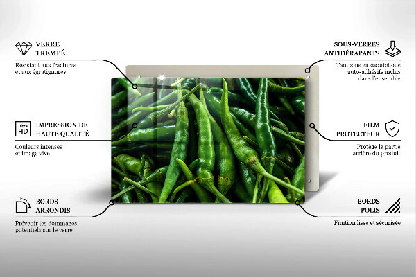 Tábua corte vagens de ervilha