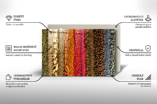 Tábua para cozinha Especiarias coloridas