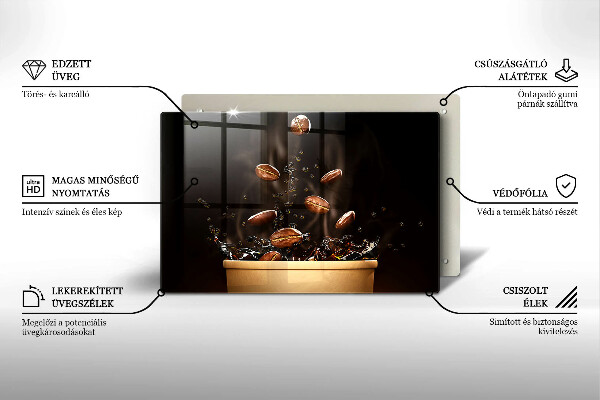 Tábua para corte Grãos de café quentes