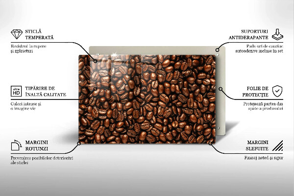 Tábua de cortar alimentos Grãos de café