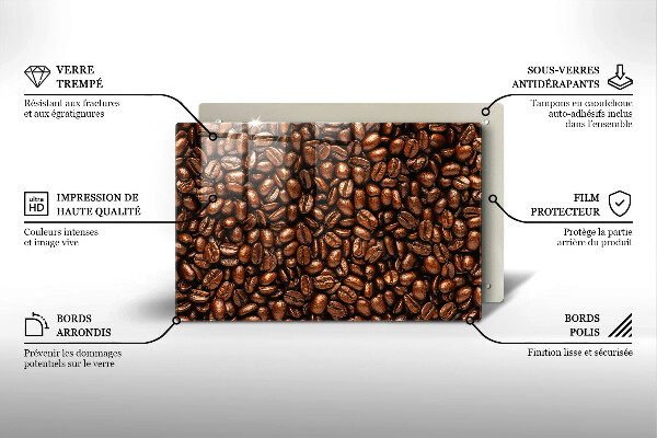 Tábua de cortar alimentos Grãos de café