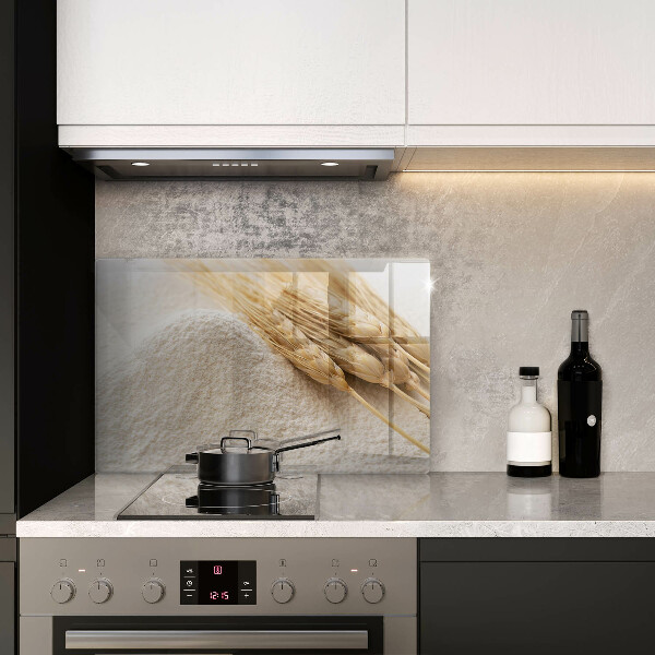 Tábua de cortar Farinha e espigas de grãos