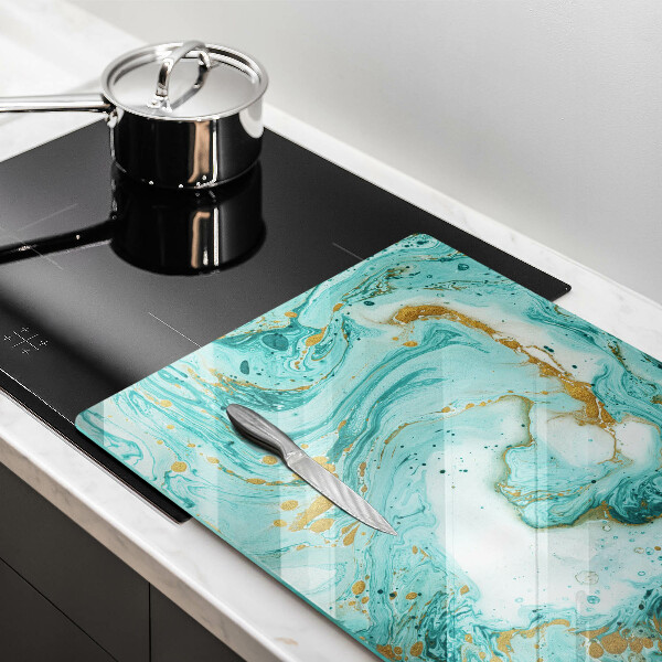 Tábua de corte de vidro Abstração azul