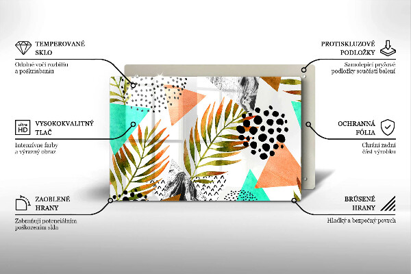 Tábua para cozinha Padrão de folha Boho