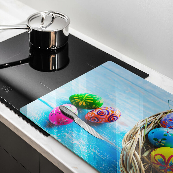 Tábua de corte de vidro ovos de páscoa