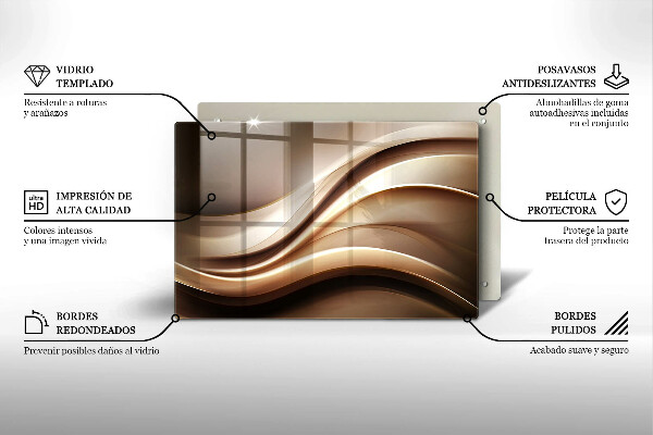 Tábua cozinha Linhas suaves de abstração