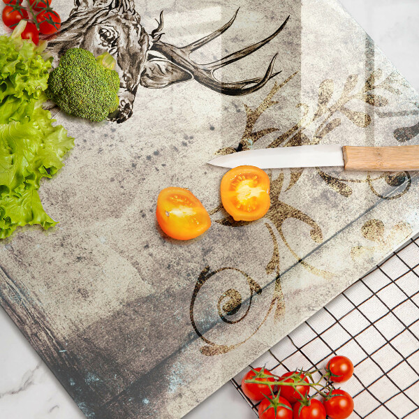 Tábua para corte Ilustração de animal veado