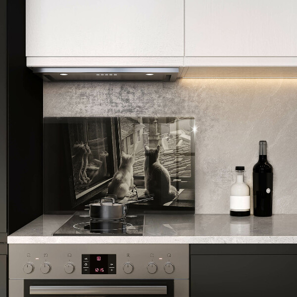 Tábua para cozinha Cidade dos gatos e janela